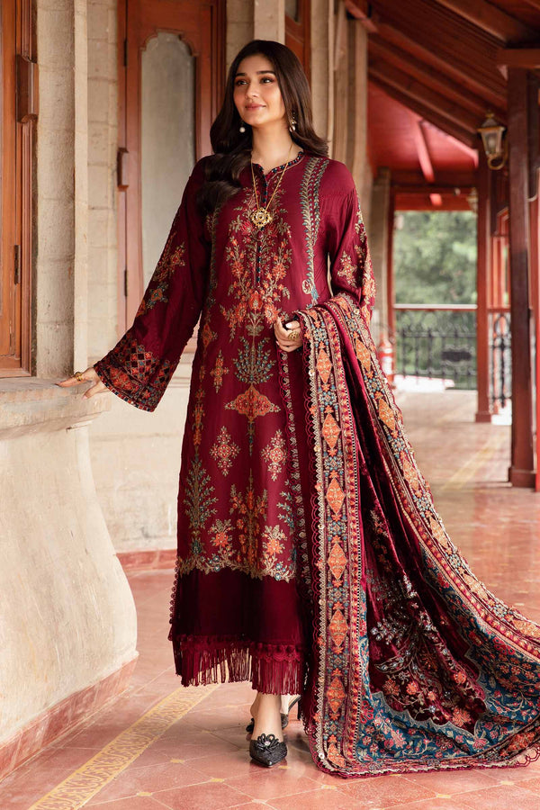 Maria.B. Embroidered Twill Linen Suit | DL-1210 - Ready To Wear