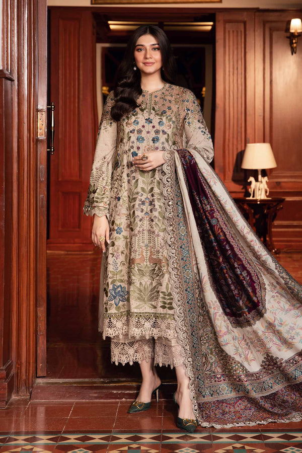 Maria.B. Embroidered Linen Suit | DL-1211 - Ready To Wear