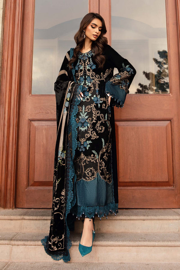 Maria.B. Embroidered Velvet Suit | DL-1208 - Ready To Wear