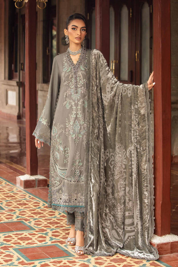 Maria.B. Embroidered Velvet Suit | DL-1209 - Ready To Wear